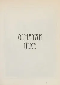 Olmayan ülke kitap kapağı