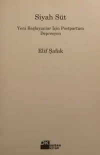 Siyah süt kitap kapağı