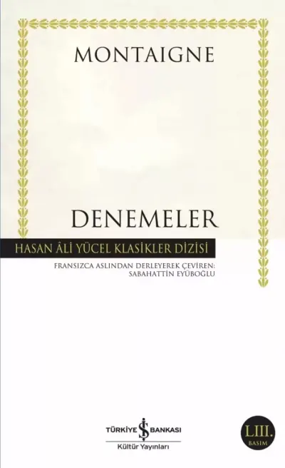 Denemeler — Montaigne kitap kapağı