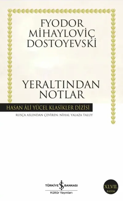 Yeraltından Notlar — Fyodor Dostoyevski kitap kapağı